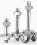 Stainless Steel Threaded Rod Connector Kit 2 Pack With Double Ended Studs For Through Mounting And Spacing M10 304 Grade