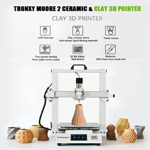 Hella Compact Foldable Ceramic 3D Printer For Clay And Liquid Deposition Molding 250Mm Build Area Dead Simple Setup For Weekend Warriors And Ceramics Artists