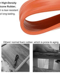 Easy Peel And Stick Yellow Heavy Duty Rubber Wall Corner Guard Anti Collision Strip Self Adhesive Edge Protector Hollow Silicone Bumper Pad Nudge Stopper 3.28 Feet Long with high-density silicone rubber.