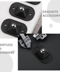 Close-up of 12 Pack Self Adhesive Appliance Rollers With 360 Spin Mini Caster Wheels For Kitchen Gear And Storage Totes Black pads.