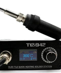 Beefed Up High Power Digital Soldering Station With 75W Quick Heat for RC Toys and FPV Builds, T12 K Solder Tip, control panel