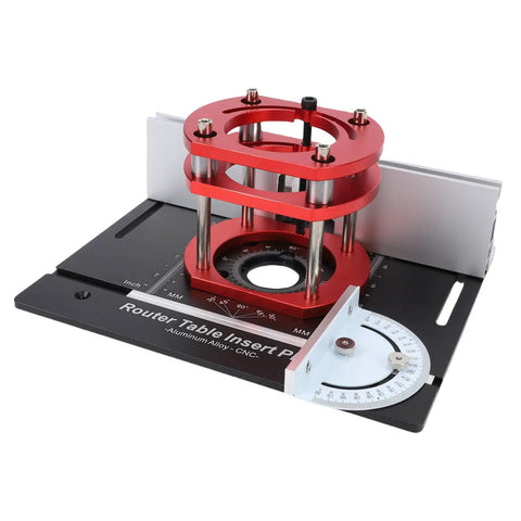 Hella Smooth Router Lift Table System With Easy 51 Mm Vertical Adjustment Heavy Duty Compatible With 64 To 66 Mm Router Motors, aluminum alloy build.