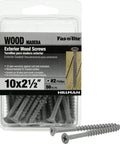 Pro Level Kickass Exterior Deck Screws Fifty Count Ten By Two And A Half Inch Phillips Fasteners With Gray Ceramic Finish Built Tough For Decking Fencing And Pressure Treated Lumber Projects in packaging.