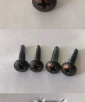 Vintage bronze screws with crosshead design and plastic anchors, compatible with wall mounted mailbox in vintage bronze finish.