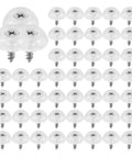 200Pcs Screw On Rubber Feet With Stainless Steel Washers For Furniture Tables And Chairs Legs 17mm Diameter 6mm Thick
