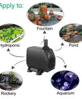 Submersible Water Pump Ultra Quiet 660 GPH 2500 L Per Hour 45W Fountain Pump With Overheating Protection For Pond Fish Tank Aquarium