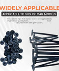 Heavy Duty Nylon Cable Tie Buckle Set for Cars That Self Locks Zip Ties Holder With Pin and Button, 50 Pieces