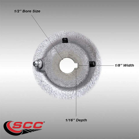 Heavy Duty Six Inch Polyurethane Caster Wheel On Solid Cast Iron Core With Half Inch Keyed Shaft Built Tough For A Six Hundred Twenty Five Pound Load Rating And Slick Shop Floor Moves