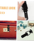4 Pack Spring Loaded Toggle Latch Clips Hasp Kit for Cabinets Doors Windows Lids in use with hand holding clip