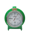 Heavy Duty Water Flow Meter And Wet Gas Sensor For Industrial Volume Tracking Plus RV Water Heater With Dead Simple Interface And Legit Precision Readings Built Tough, green round gauge.