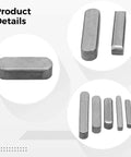 60 Piece Square Key Stock Assortment In Sturdy Storage Box, Carbon Steel Machine Key Set with various key types displayed