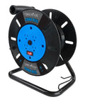 Heavy Duty Extension Cord Reel With Four Grounded Outlets And 10A Circuit Breaker, Retractable Wind, Rocker Power Switch