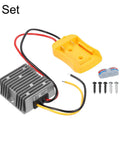 20V To 12V Step Down RC Battery Converter Kit with ABS shell, 12AWG wire, wire terminal, screws, 7-piece set in yellow