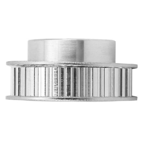 Side view of XL Type 30 Teeth Aluminum Synchronous Wheel Belt Pulley with 5 mm Bore for Precision Machining and Mechanical Power Transmission