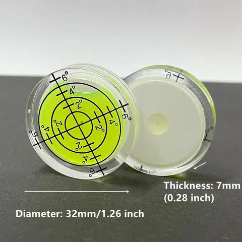 Six Piece Compact Circular Bubble Spirit Level Kit For Your Rig And Camper 32mm Standard Gauge Hella Accurate Readings No Sweat Setup For Travel Trailers Camera Tripods And Record Players