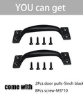2 Pack 5 Inch Black Metal Vintage Barn Door Pull Cabinet Handle Set For Farmhouse Rustic Cabinets Indoor Outdoor Use Smooth Ergonomic