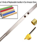 Beefy Ten Inch Parting Woodturning Lathe Tool Carbide Tipped Grooving Blade With Two Carbide Inserts And Copper Hoop Tungsten Carbide Tip