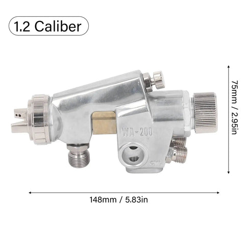Pneumatic Paint Sprayer Air Spray Gun Delivering 98 Psi Power With Fine Atomization And Adjustable Width Control 1.2 caliber, solid aluminum construction.