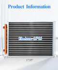 Water To Air Heat Exchanger 16x16 With 1 Inch Copper Ports, showing dimensions and aluminum fins.