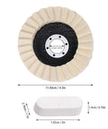 Yosoo Health Gear Pro Wool Polishing Wheel Kit With Angle Grinder And Three Color Compound Set For Metal Mirror Finish Buffing Tool, 4.5 inch wool wheel.