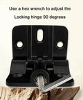 Adjustable 180 Degree Zinc Alloy Locking Hinges In Black For Bifold Doors And Folding Furniture Includes 90 Degree Stop
