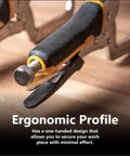 Heavy Duty Quick Release Pocket Hole Clamps Pair featuring ergonomic handle for easy one-handed use on wood projects.