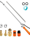 Heavy Duty All Metal Sprayer Wand With Built In Shut Valve For Garden Hose Quick Connectors One Half Inch And Three Quarter Inch