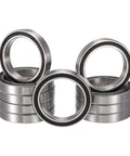 HiPicco 6700-2RS deep groove ball bearing, 10x15x4 mm, chrome steel, double rubber sealed, 10 pcs (front view)