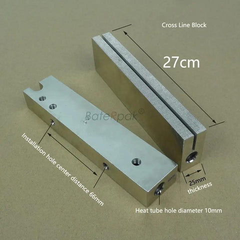 Pro Grade Vertical Packaging And Horizontal Seal Heat Block Kit With Three Side Seal Module Stripe And Cross Line Clamp One Pair In 27cm Cross Line Color for DIY electrical projects, 25mm
