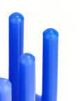 Close-up of blue spikes on Must-Have Test Tube Drying Rack Set, 66-Position Plastic Spike Rack For 12 To 16 mm Tubes, 2 Pack In Blue
