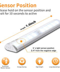 Diagram of Motion Sensing LED Light 10 LED Under Cabinet Battery Powered Wireless Stick On Night Light 3 Pack With Magnetic