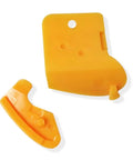 Pro Grade Nylon Tire Changer Inserts Kit for Duck Head Mounts, yellow rim protector and demount fitting head in close-up view