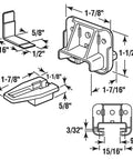 Diagram of Two Pack Drawer Track Guides And Glides Kit For Dressers Hutches And Nightstands Replacement Rails Corner Glides Nails And Screws