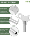Product details of Universal Clock Winding Keys Kit For Old School Mechanical Clocks And Alarm Clocks In Stainless Steel Two Pack