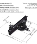 GoingMake compact table saw miter gauge with 360 mm fence, flip stop and positive angle stops, aluminum alloy body