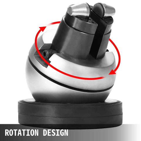Badass 5 Inch Ball Vise With 360 Degree Swivel Head, showing rotary design and precision jaws for effective jewelry setting.