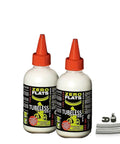 Two bottles of Anti-Puncture Bike Tire Sealant, 8.45oz, Ultra-Fast Liquid with tool, against white background.
