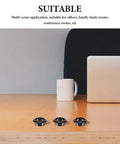 Cool Healifty 20 Pack Black Round Desk Cable Hole Cover Grommet Kit for office desk cable management, black plastic, 3 shown