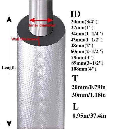 Insulated Foam Pipe Wrap For Air Conditioning Lines No Sweat Half Split Water Pipe Insulation With Aluminum Film Shield