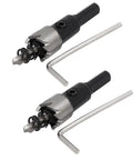 15mm Hole Saw Kit With 68mm Length HSS Bits, Spring Loaded Twist Drill, Includes 2 Hole Saws And 2 Hex Wrenches For Wood, Metal And Plastic Cutting Great For DIY Projects And Upgrades displayed on white background