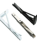 Heavy Duty 8 Inch Folding Shelf Brackets Set Of 6 for wall mounted shelves benches and tables with triangle reinforced bearing system