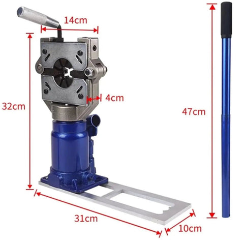 Premium Electric Hydraulic Hose Crimping Machine With Precision Pressure Control For Automotive Repair, dimensions showing 32cm height.
