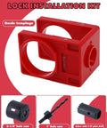 Door Hinge Jig And Door Lock Installation Kit Pro Combo Aluminum Router Template with red guide template