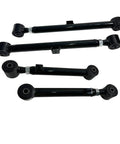 5 Piece Adjustable Suspension Kit For 0 To 6 Inch Lift With Beefed Up Rear Upper And Lower Control Arms And Rear Panhard Track Bar For RAM 1500 2009 2024 And Jeep Gladiator 2020 2024 Off Road Ready, black steel adjustable control arms