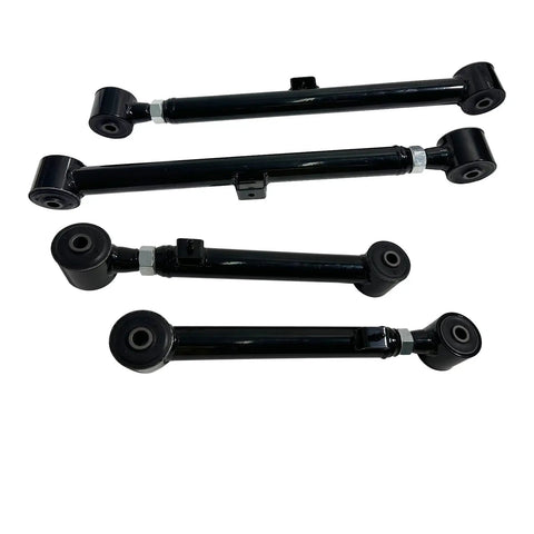 5 Piece Adjustable Suspension Kit For 0 To 6 Inch Lift With Beefed Up Rear Upper And Lower Control Arms And Rear Panhard Track Bar For RAM 1500 2009 2024 And Jeep Gladiator 2020 2024 Off Road Ready, black steel adjustable control arms
