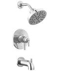 Saylor 17 Series Chrome Tub And Shower Faucet Kit With H2Okinetic PowerDrench Shower Head, Trim Kit, Bathtub Faucet Bundle For Tub And Shower, Chrome Tub Shower Combo, Valve Not Included