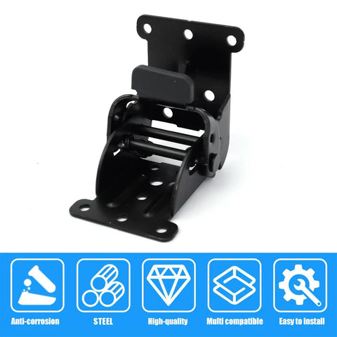 Three Piece Black Folding Table Braces With 180 Degree Self Lock Hinges For No Sweat Quick Install Extension Support.