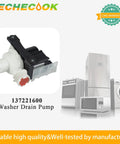137221600 Washer Drain Pump Replacement For Kenmore Frigidaire Washers With Quiet Operation And 365 Day Warranty Easy Install Fits 137108100 134740800 AP5684706 134740500 PS7783938 Replacement Part, black and white