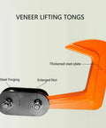 Hardcore Heavy Duty Forged Horizontal Lifting Clamp With 7.8 Inch Max Opening And 4400 Lb Capacity For Multi Plate Steel Sheet Handling, showing alloy steel and enlarged nut details.