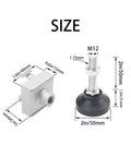 Size dimensions of Four Sets 4040 Aluminum Profile Adjustable Feet For T Slot 8mm Leveling Leg Bracket Connector Kit